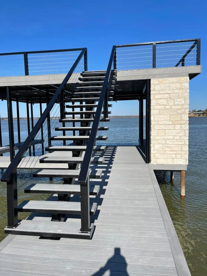 Stairs of the custom dock